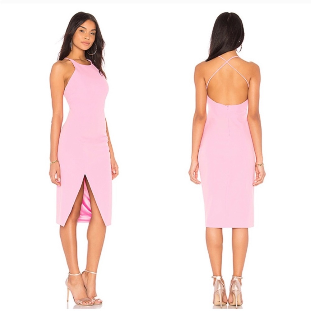 Bardot | Cara Midi Dress in Marsh Pink New XS